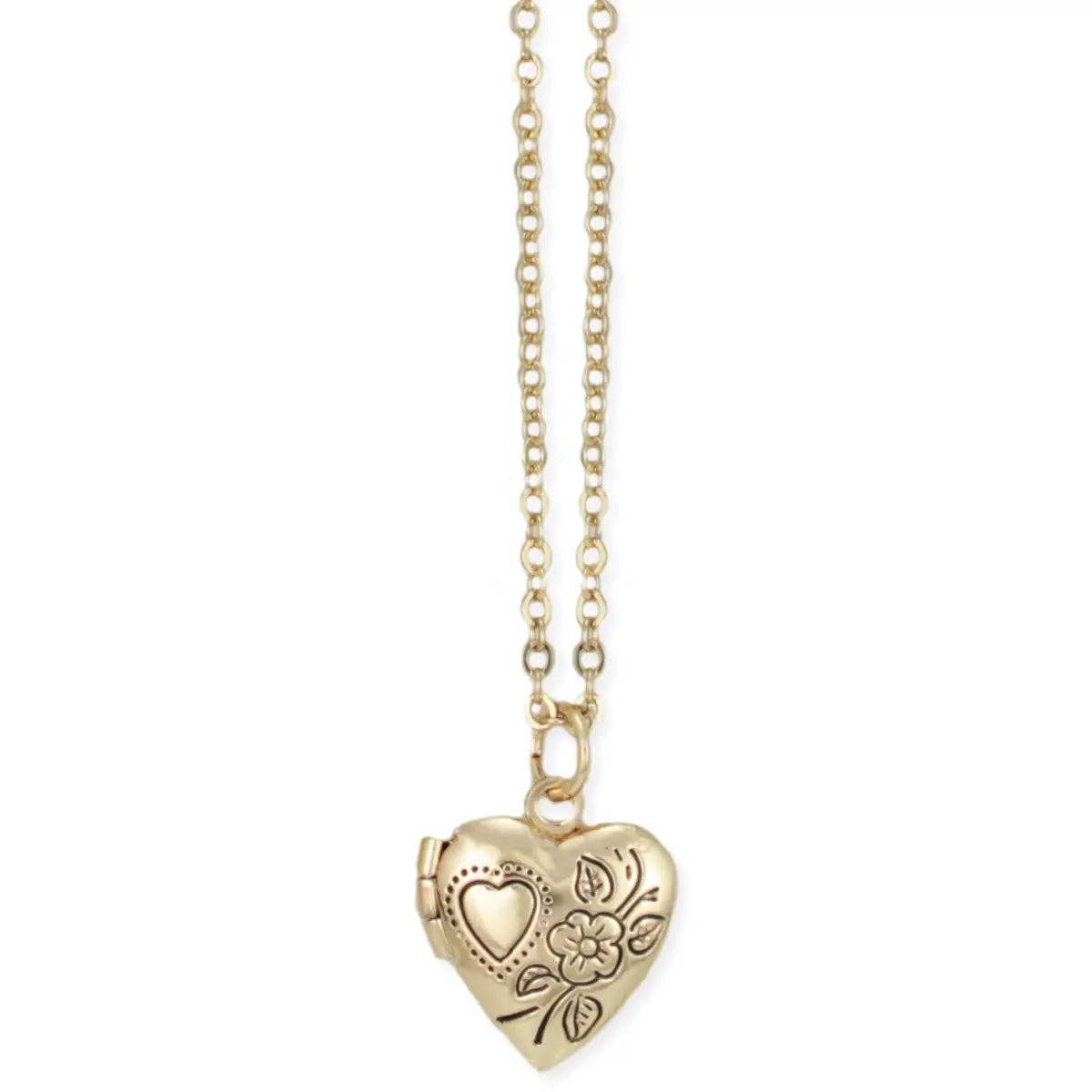 A Little Love Tiny Gold Heart Locket Necklace