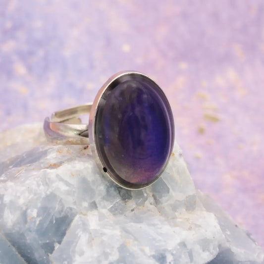 Adjustable Oval Mood Ring