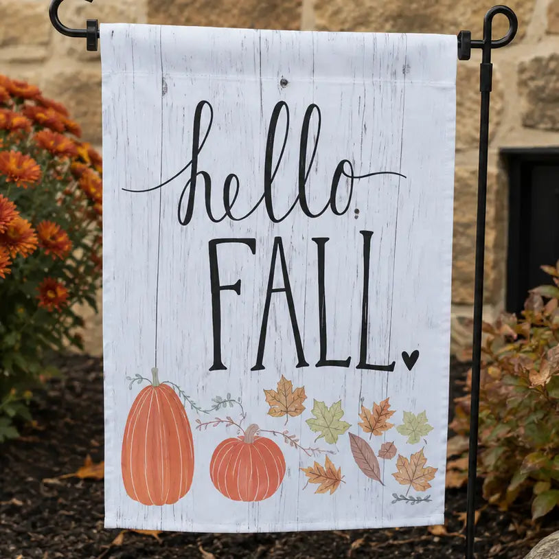 Hello Fall Garden Flag