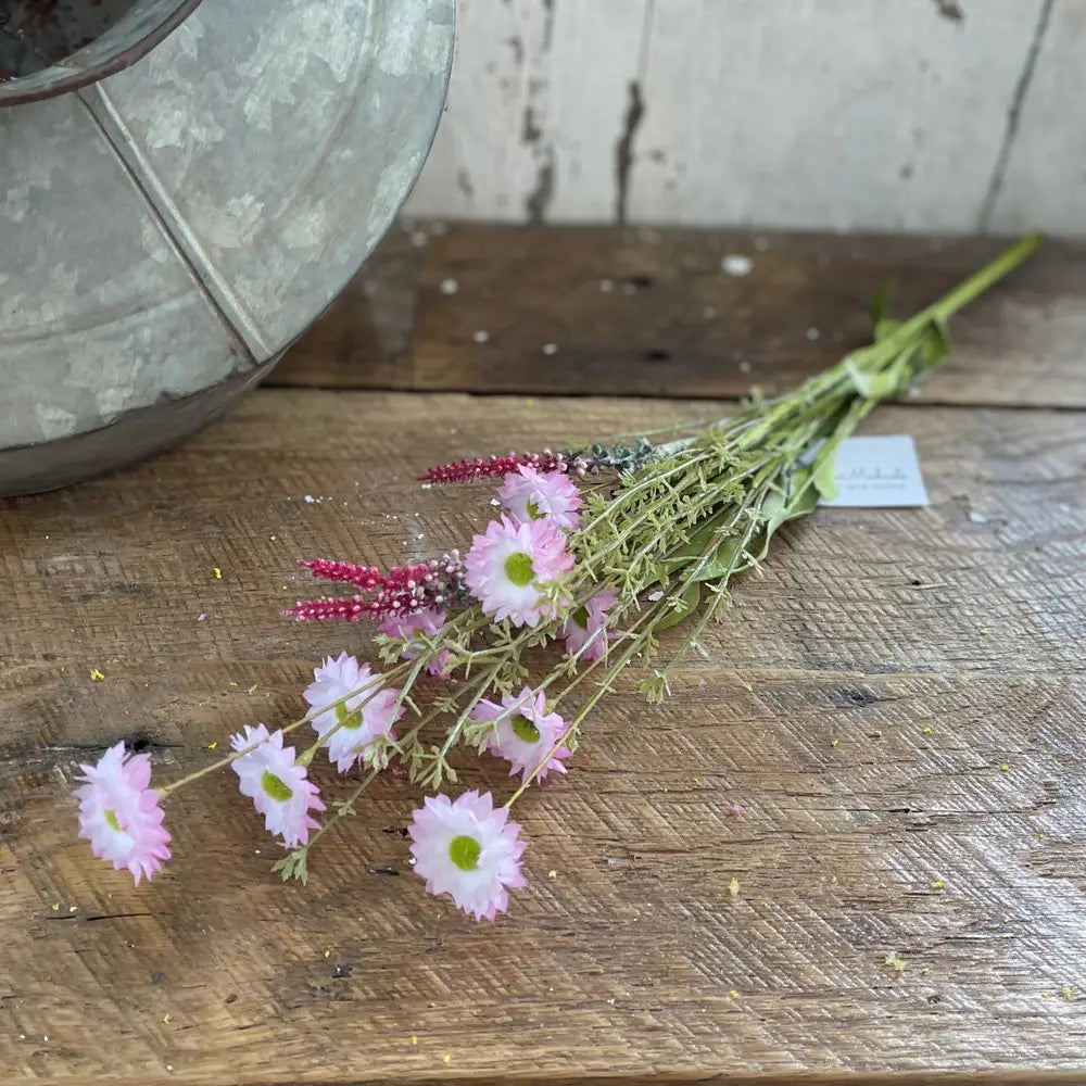 24in Watermelon Wildflower Spray Faux Floral Decor