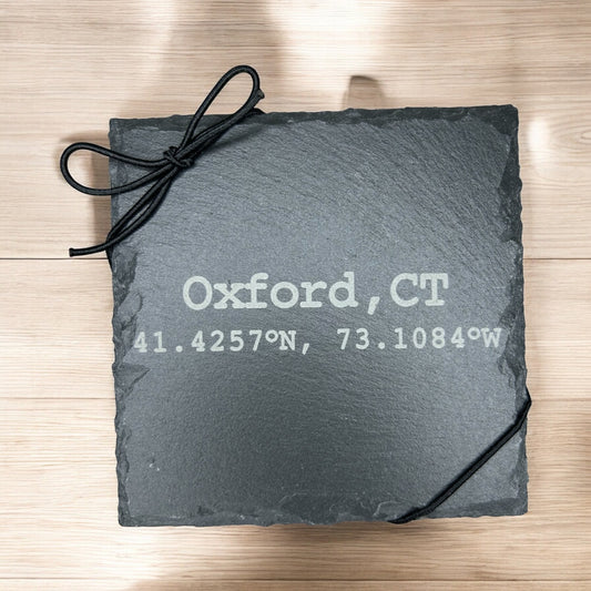 2 Slate Coaster Set- Oxford