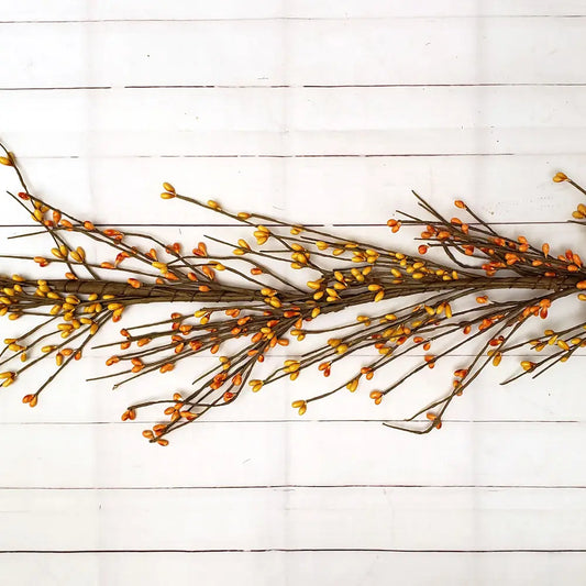Orange & Yellow -5' Pip Berry Garland