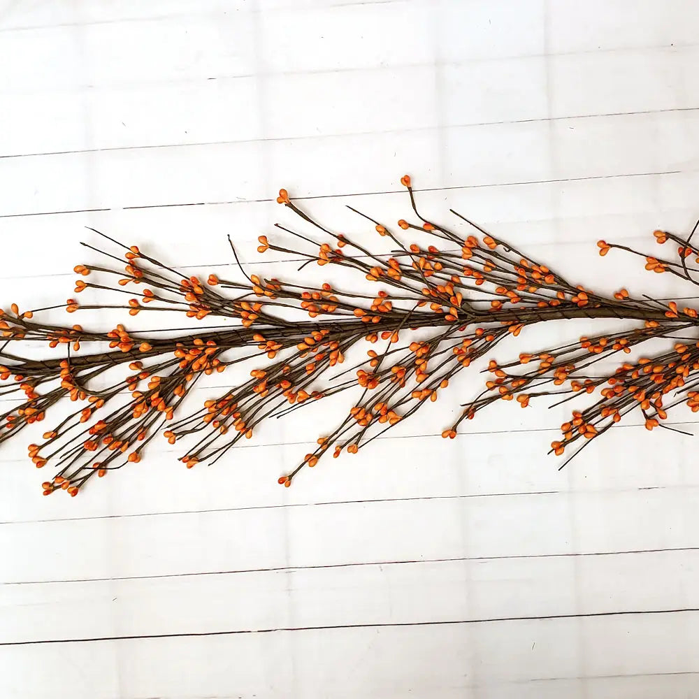 Orange- 5' Pip Berry Garland