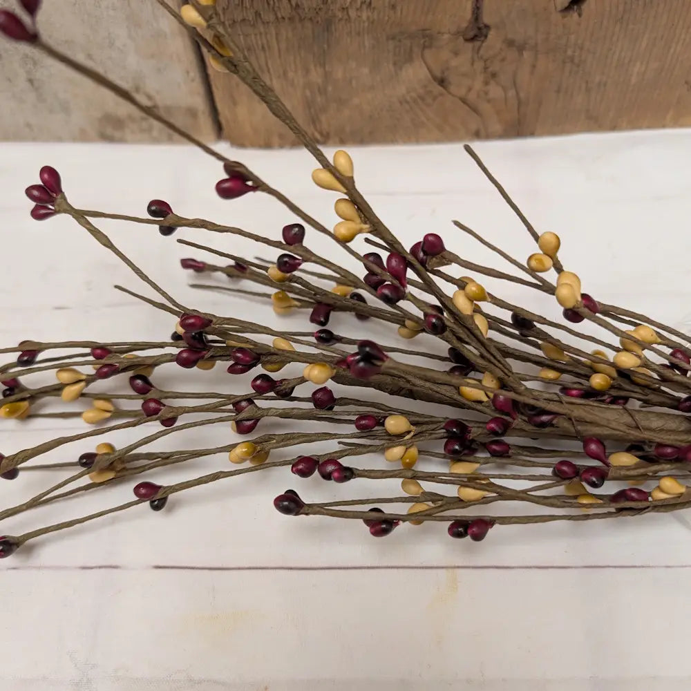 Mustard & Burgundy- 5' Pip Berry Garland