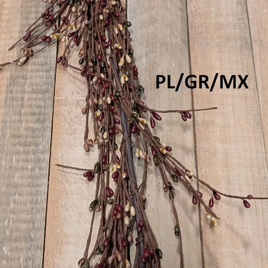PLUM/GREEN/TAN Berry Garland