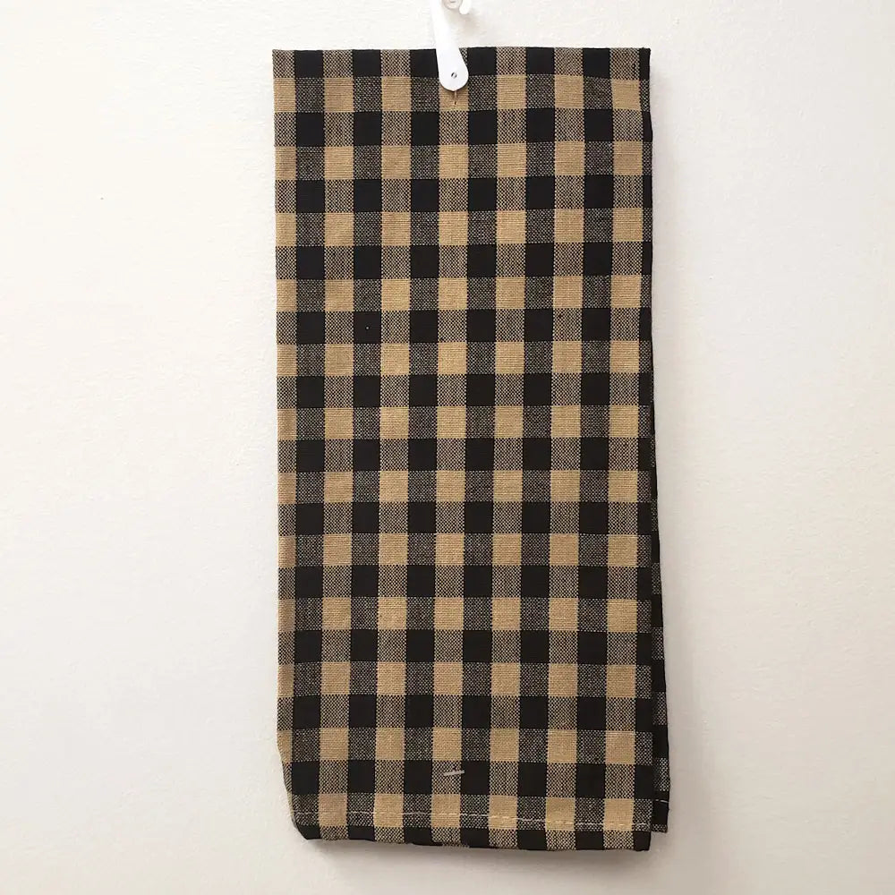 Tea Towel - Tan & Black Check