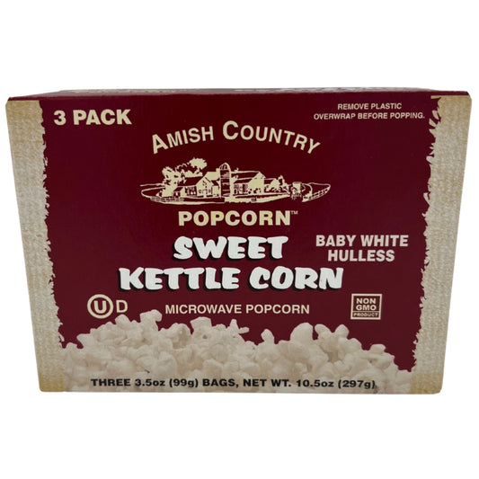 Kettle corn microwaveable popcorn