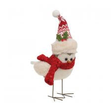 Fabric bird w hat
