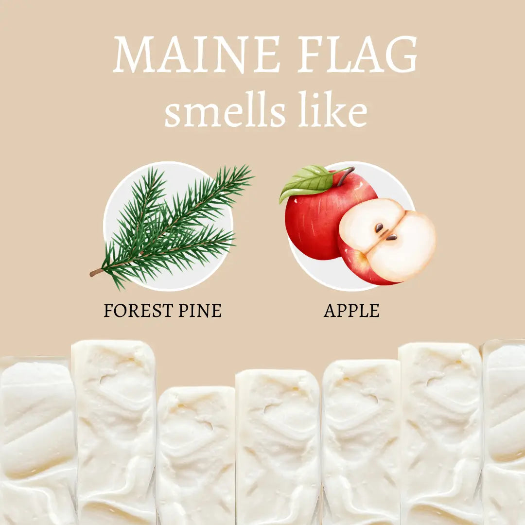 Maine Flag Vegan Handmade Bar Soap
